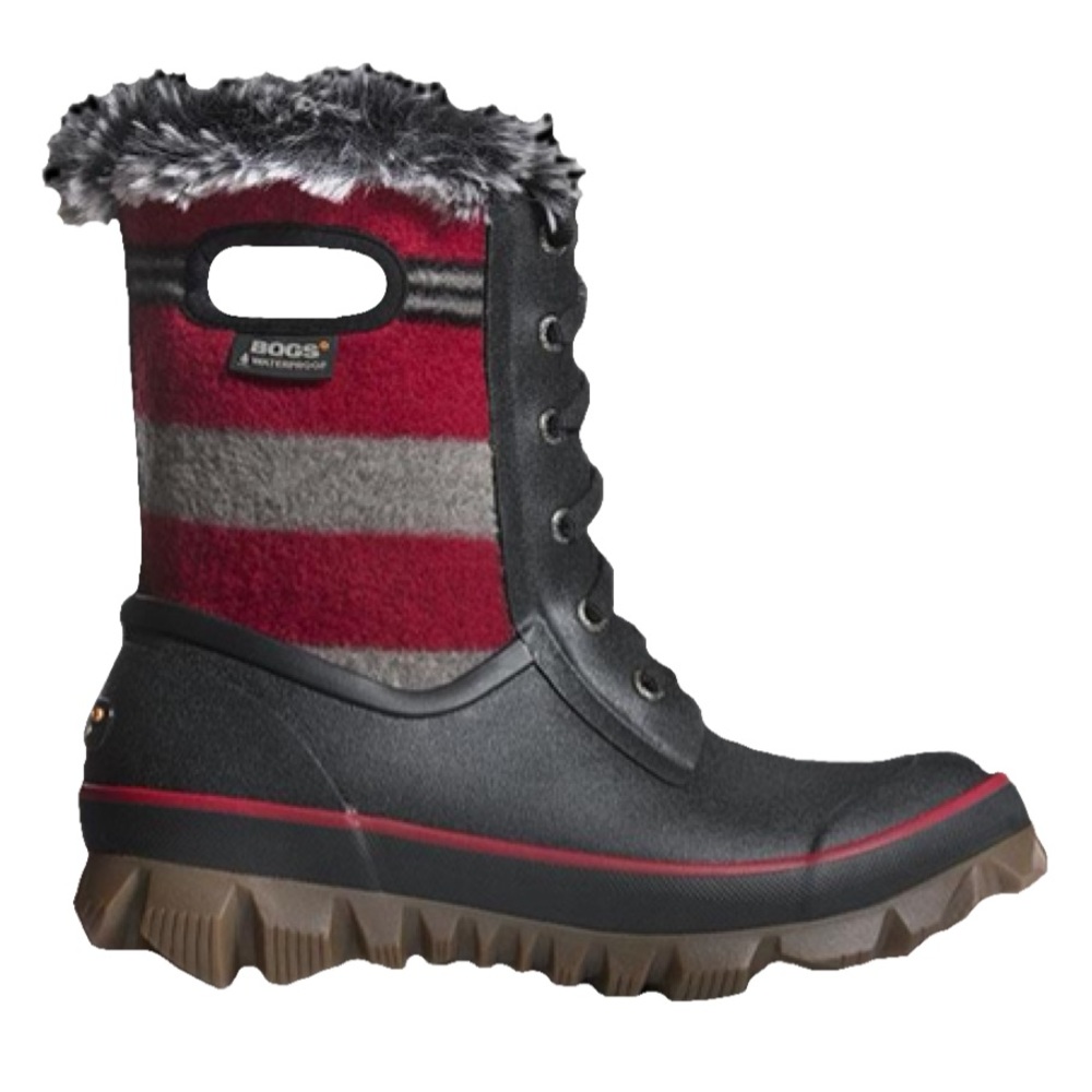 NWT Bogs Arcata Wool Boots Red Stripe
